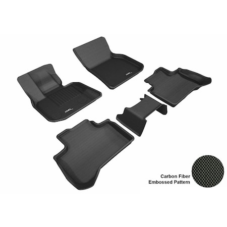 3D Maxpider Kagu 1st & 2 Row Floor Mat for 2018 BMW X3 - Black L1BM09201509